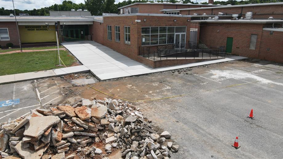 Bessemer City High School Parking Lot (Before)